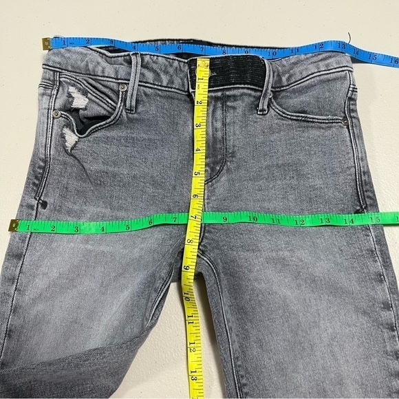 Rta Los Angeles Distressed Raw Hem Flare Cropped Jeans - Picture 10 of 12